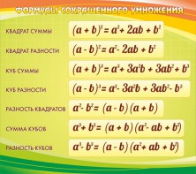 Стенд "Формулы сокращенного умножения" Вариант 3 - fgospostavki.ru - Тамбов