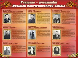 Стенд "Учителя-участники Великой Отечественной войны" - fgospostavki.ru - Тамбов