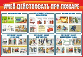 Стенд "Умей действовать при пожаре" - fgospostavki.ru - Тамбов